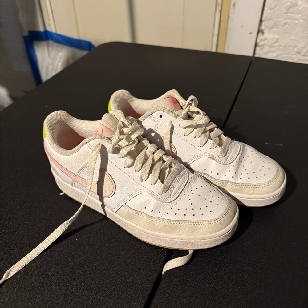Nike White and Pink Athletic Shoes